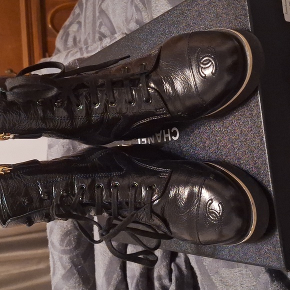 CHANEL Lace up Boots - Picture 9 of 16